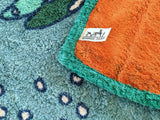 Hermes Vert/Turquoise "Dauphins" Beach Towel 90 x 150 cm