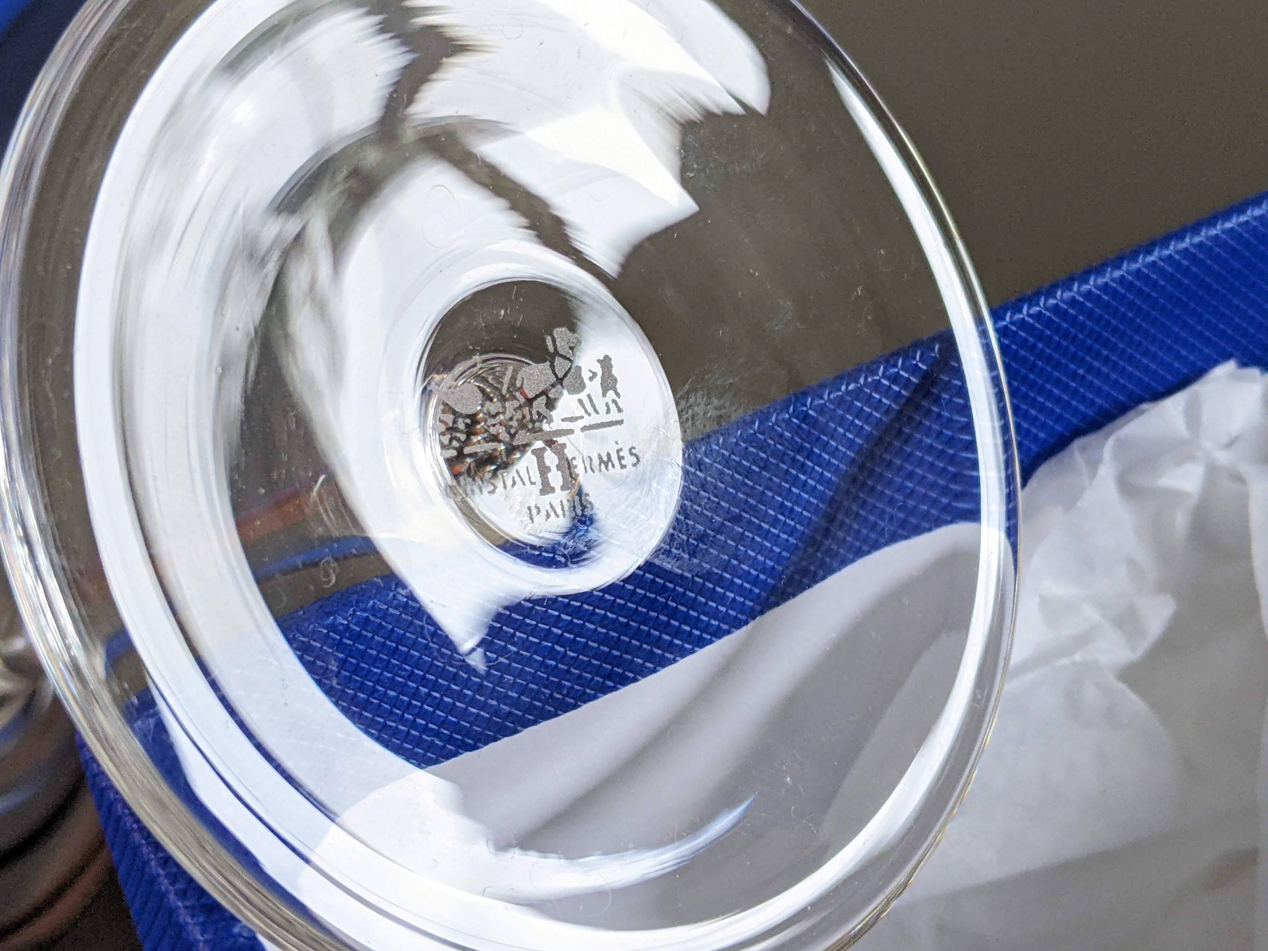 Hermes 2007 Saint Louis Crystal "Fanfare" Water Glass 20,5 cm