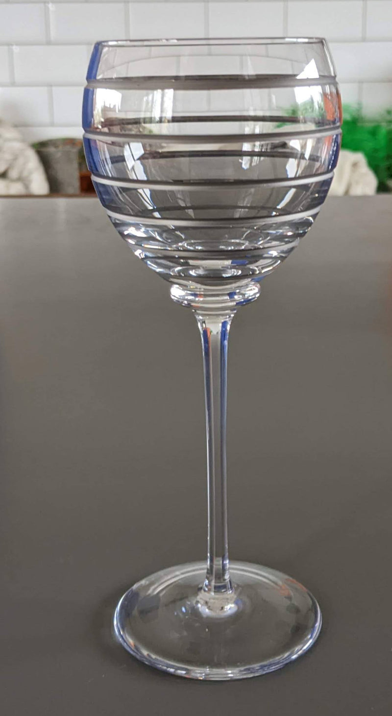 Hermes 2007 Saint Louis Crystal "Fanfare" Wine Glass 19,5 cm