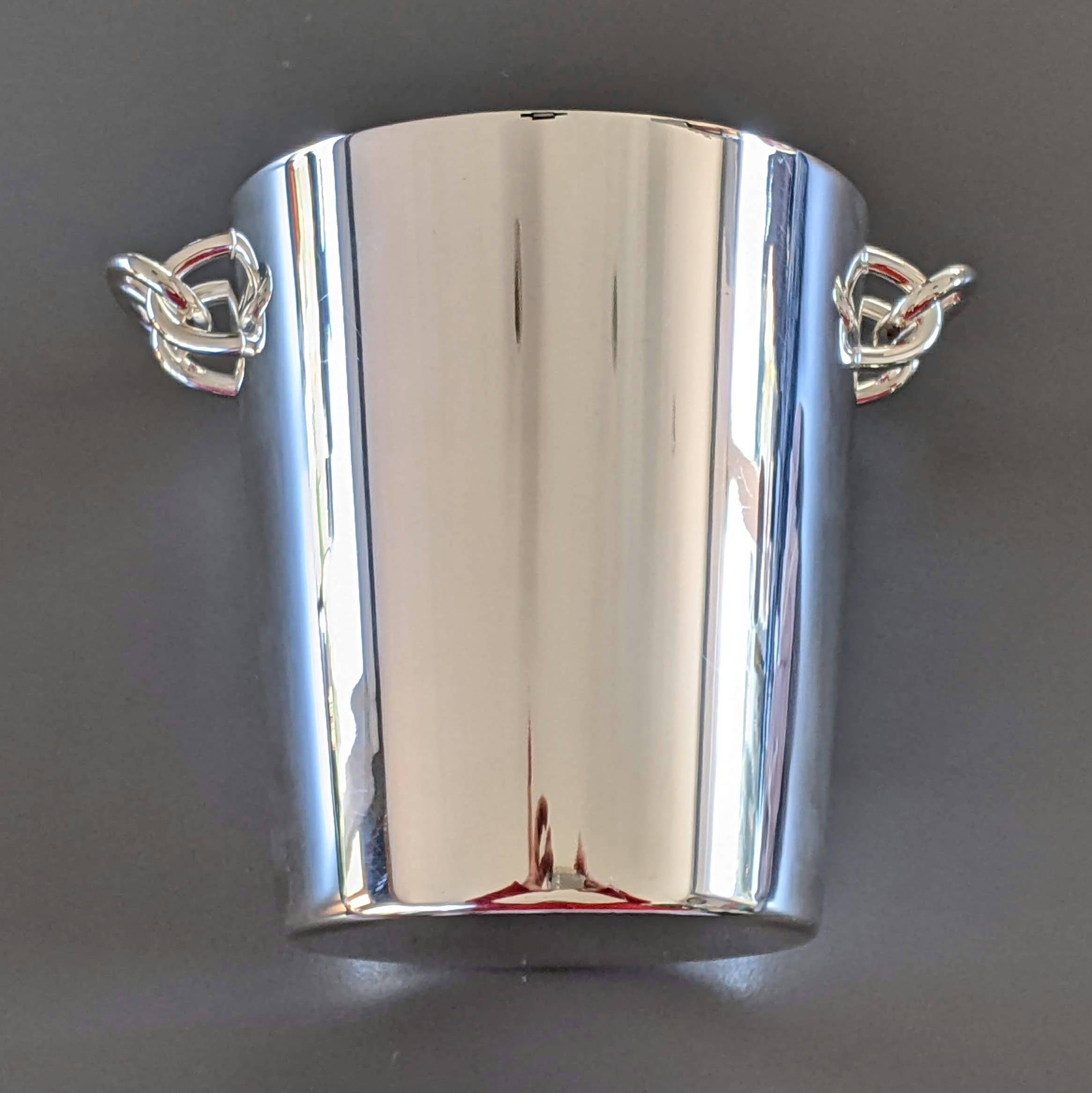 Hermes Silver Plated "Chaine d'Ancre" Ice Bucket, Pristine Condition!