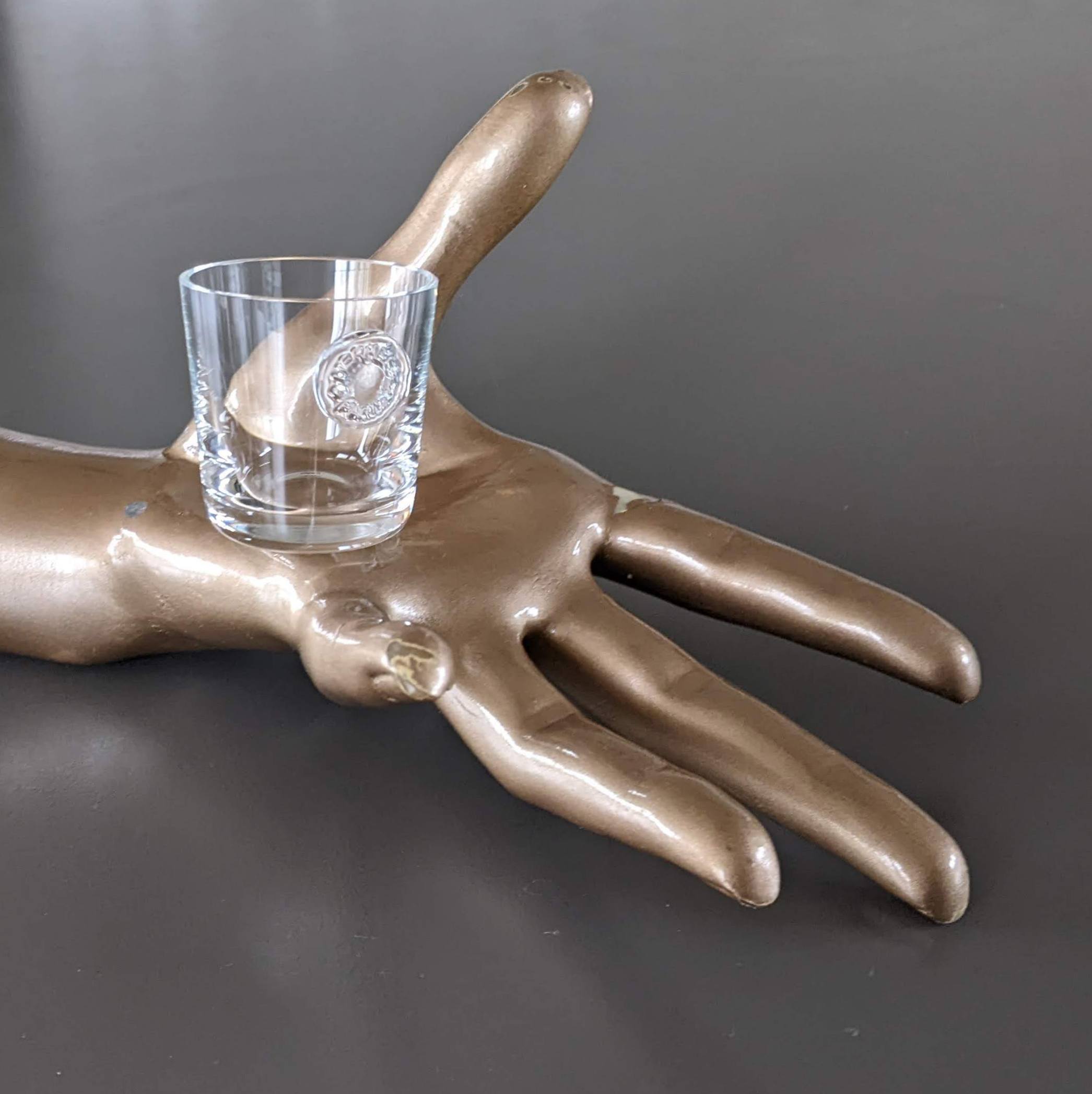 Hermes Clear Crystal "Clou de Selle" Shot Glass Serie Tumbler, Pristine Condition!