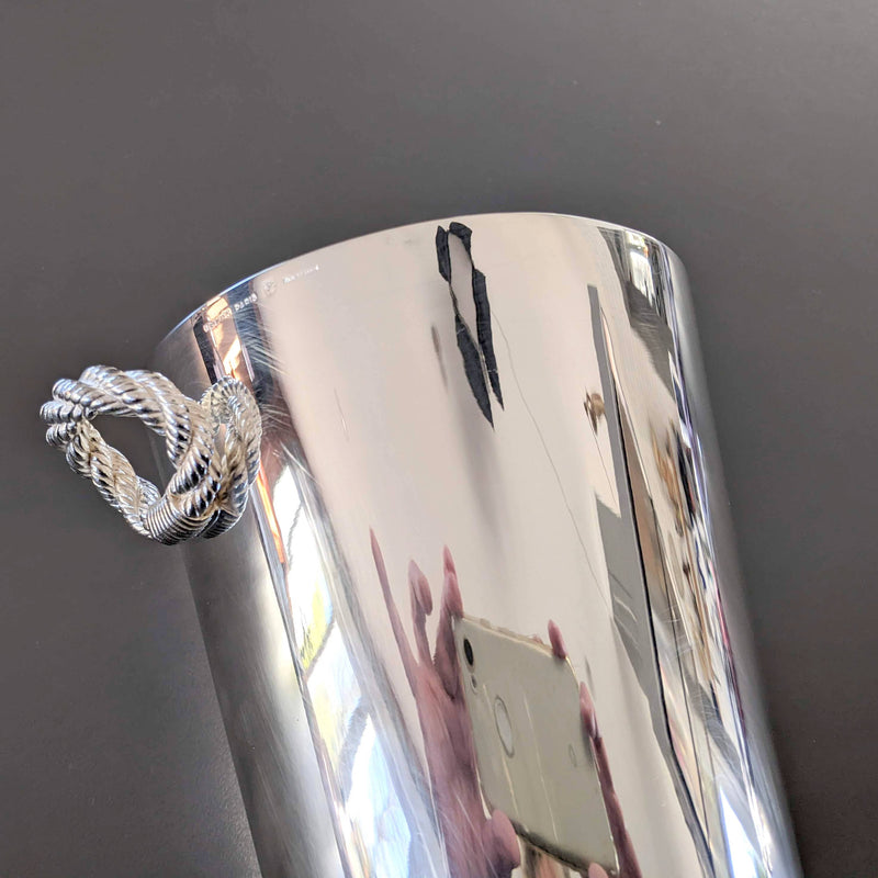 Hermes Silver Plated "Noeud Marin" Ice Bucket, Superb!
