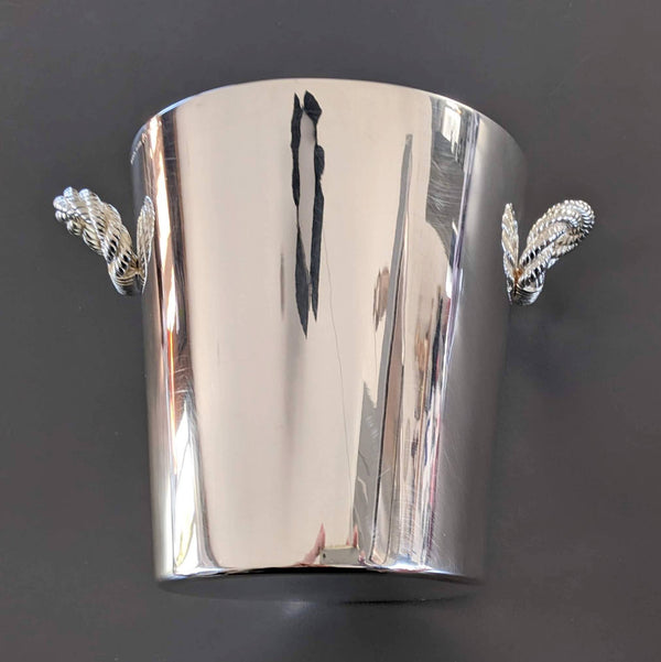 Hermes Silver Plated "Noeud Marin" Ice Bucket, Superb!