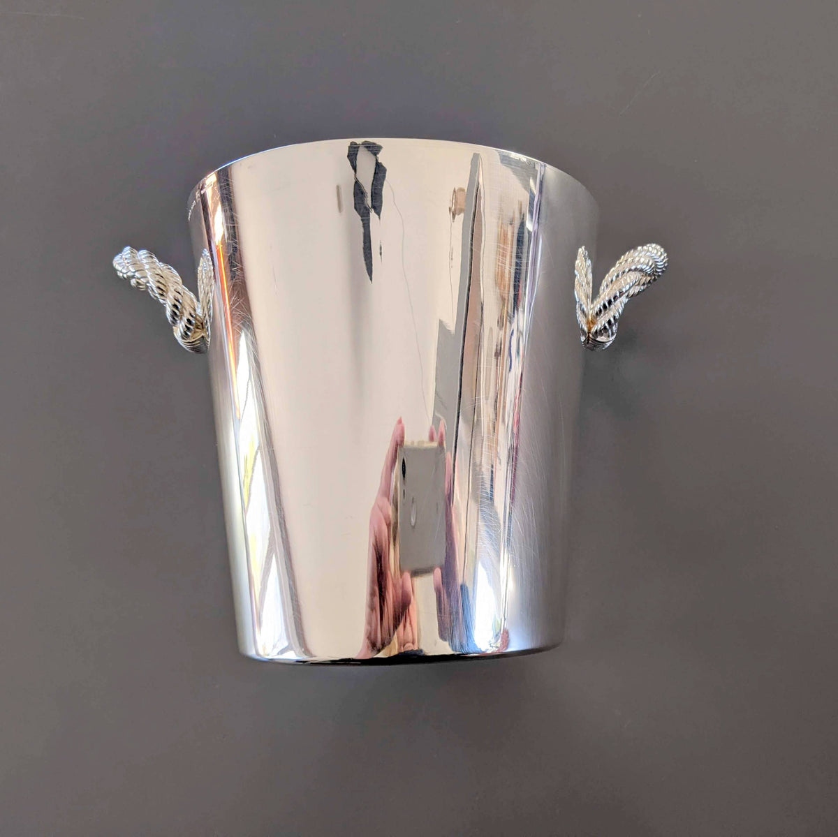 Hermes Silver Plated "Noeud Marin" Ice Bucket, Superb!