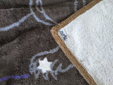 Hermes Brown vintage "Lion Zodiac" Cotton Terry Beach Towel 90 x 150