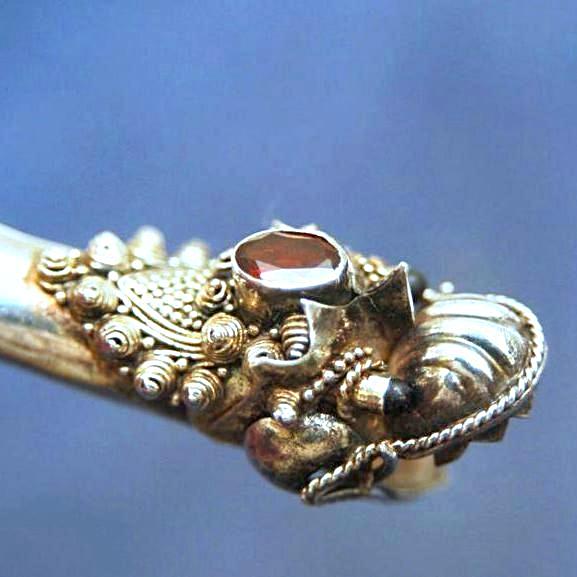 Antique Silver Chinese Cigarette Holder Dragon - poupishop