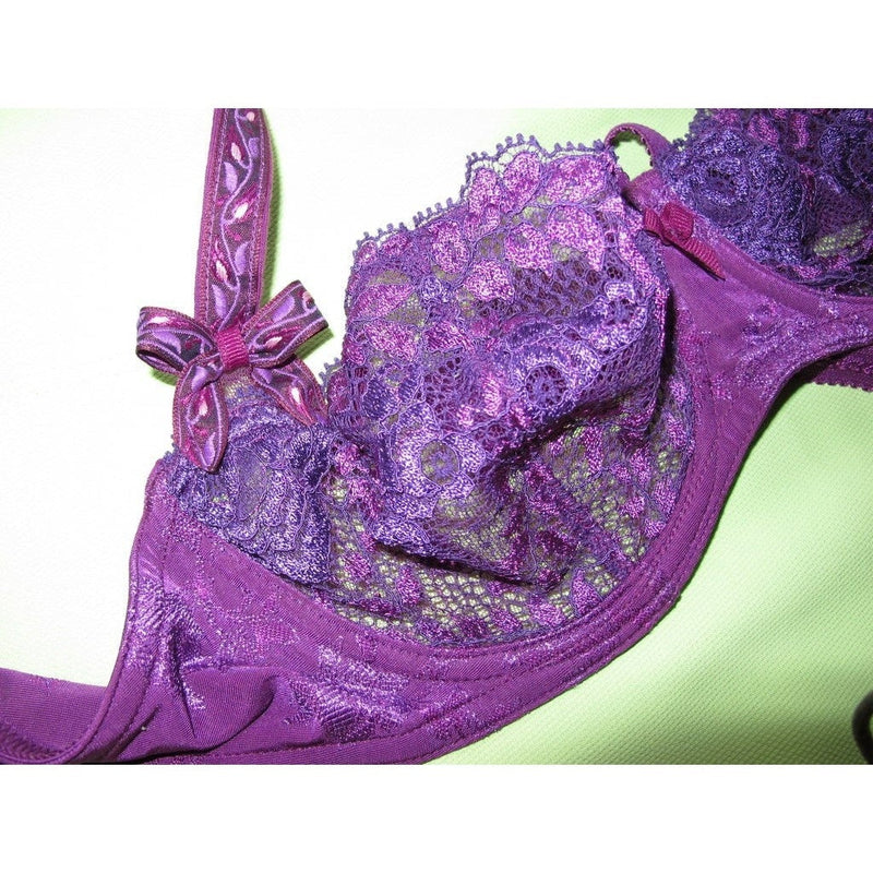 Aubade by Claude Pasquier Purple Laces Knot Bra, NWT - poupishop