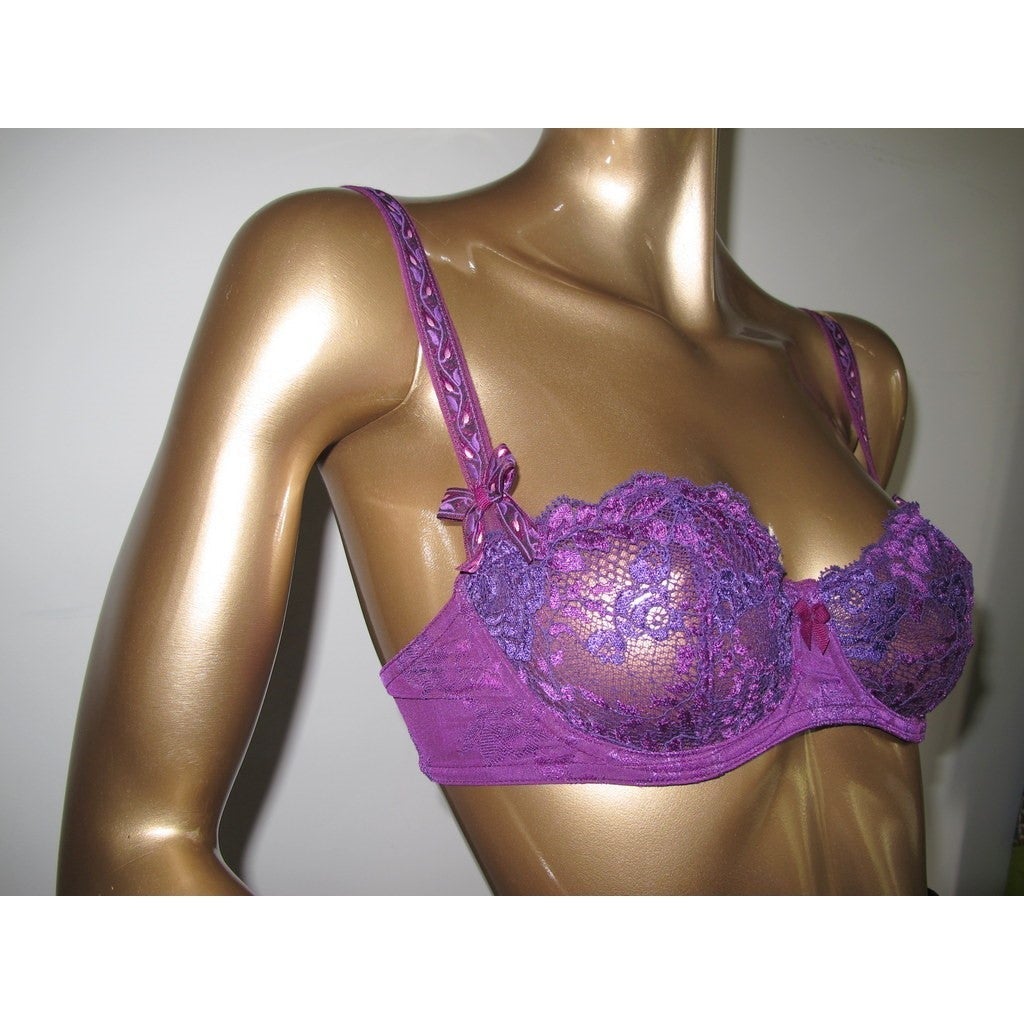 Aubade by Claude Pasquier Purple Laces Knot Bra, NWT - poupishop