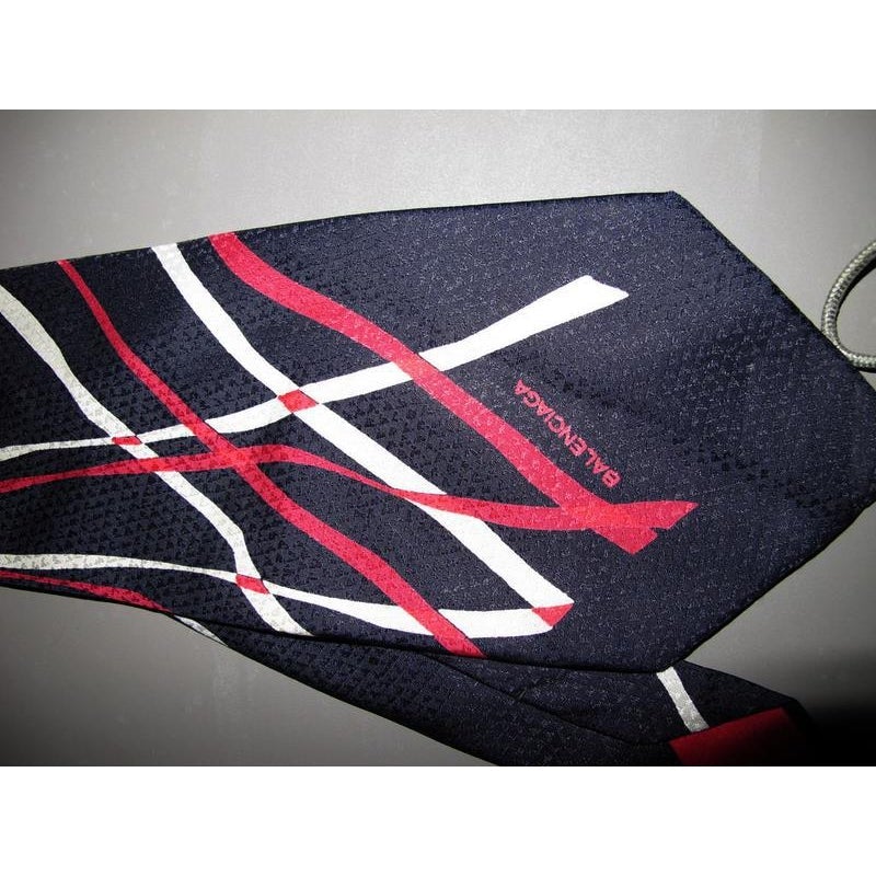 Balenciaga Vintage Xtra Large Silk Tie - poupishop