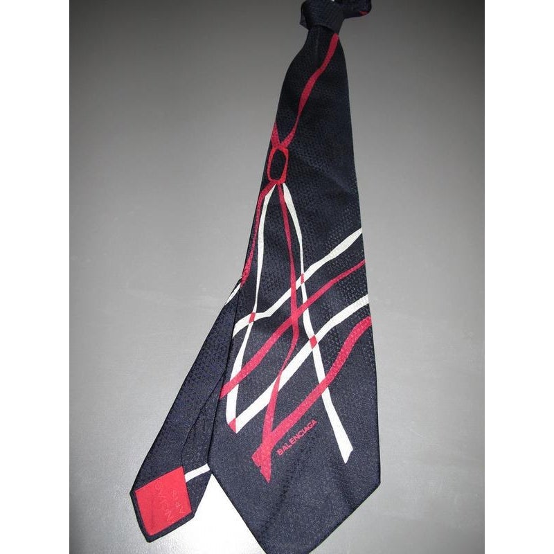 Balenciaga Vintage Xtra Large Silk Tie - poupishop