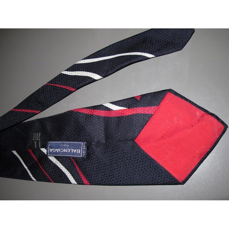 Balenciaga Vintage Xtra Large Silk Tie - poupishop