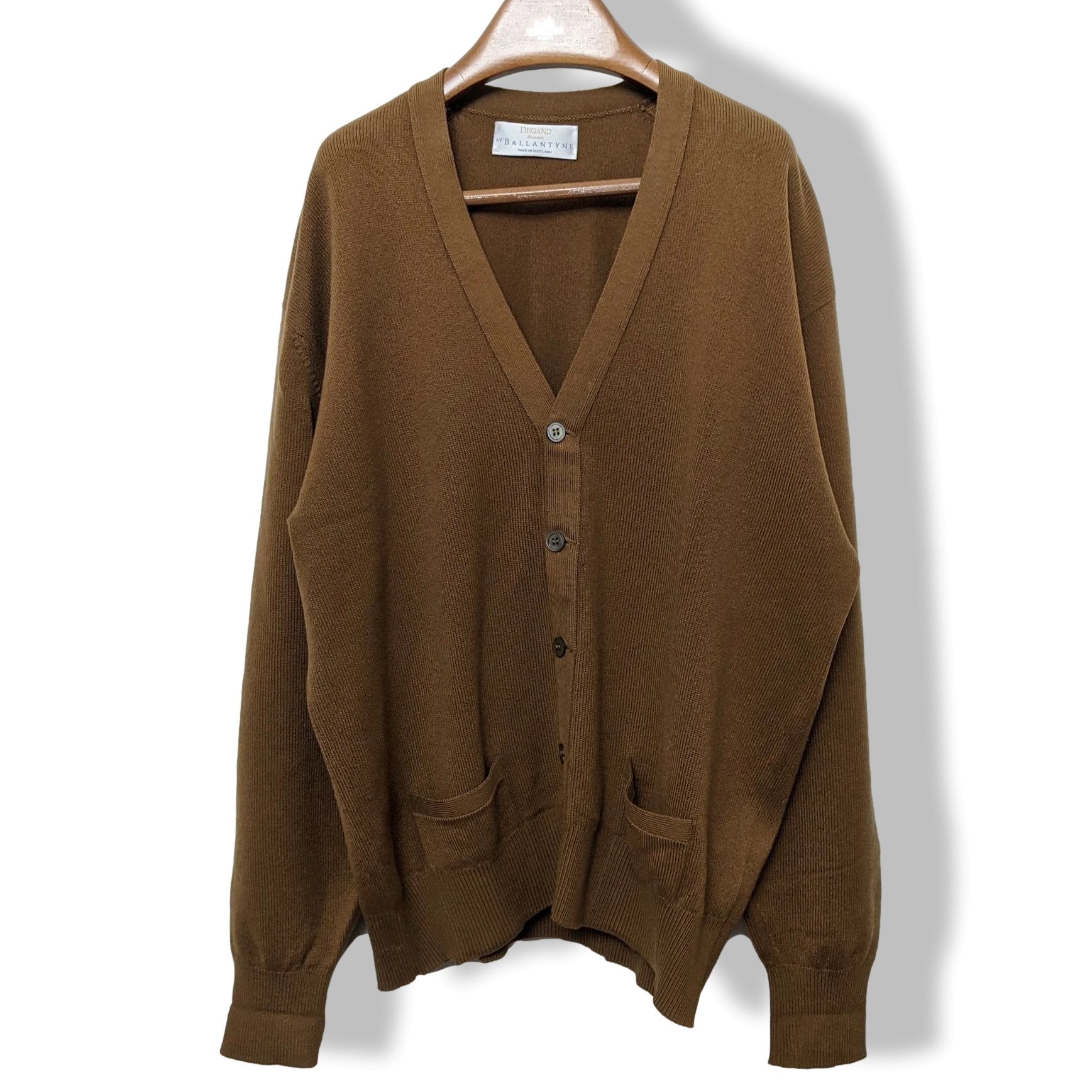 Ballantyne Men's Nuts 100% Cashmere Made in Scotland V-Neck Cardigan Sz 50, Pur luxe! - poupishop