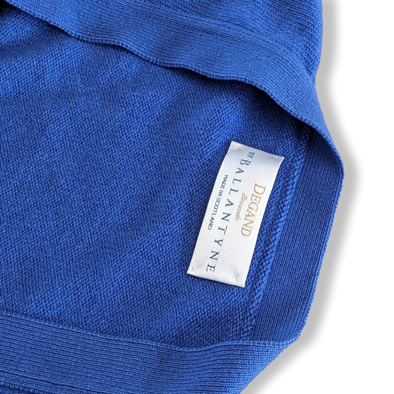 Ballantyne Men's Vibrant Blue 100% Cashmere Made in Scotland V-Neck Cardigan Sweater Sz 50, Pur luxe! - poupishop