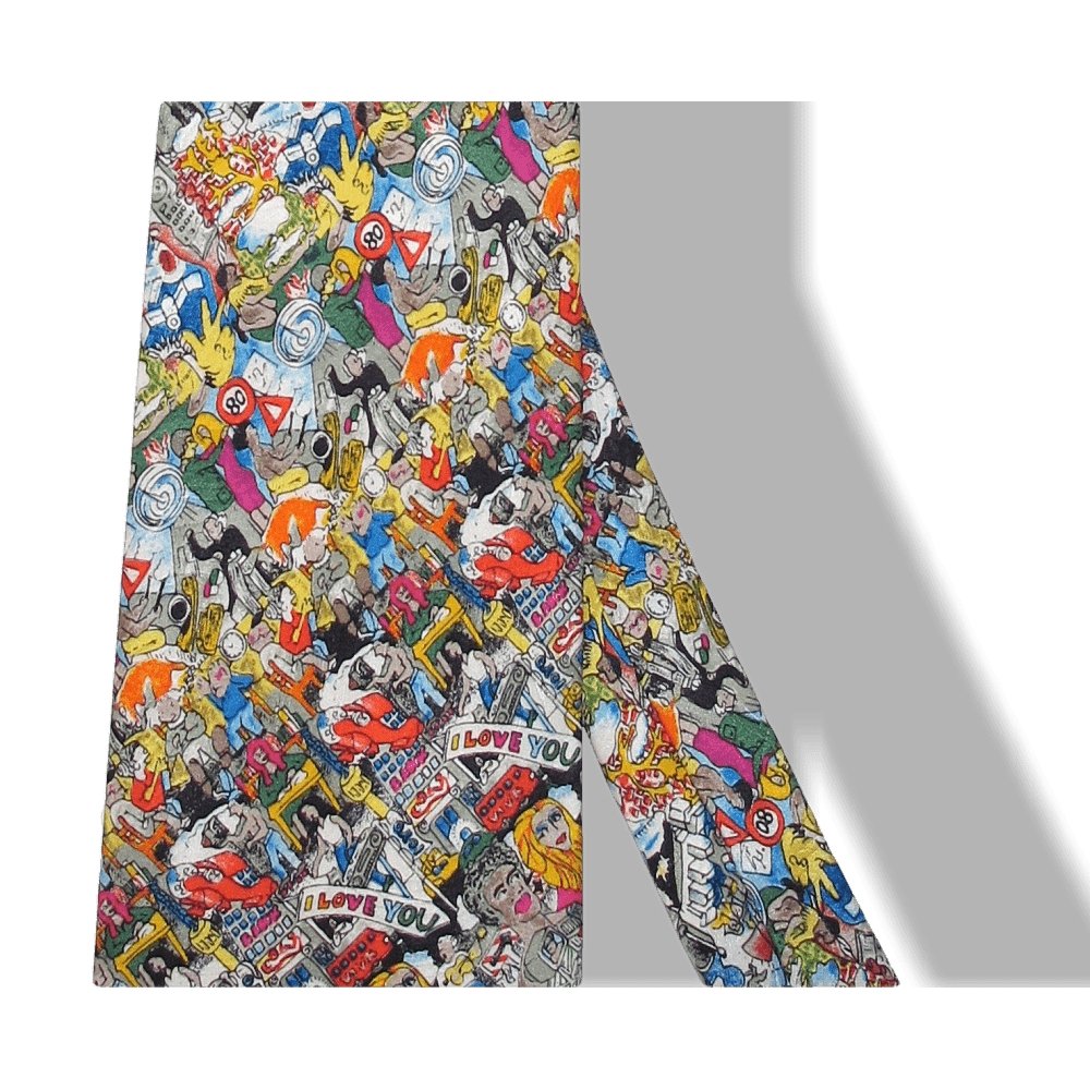 BASF Limited Edition VIP Multi Coloured I LOVE YOU Silk Tie, New! - poupishop