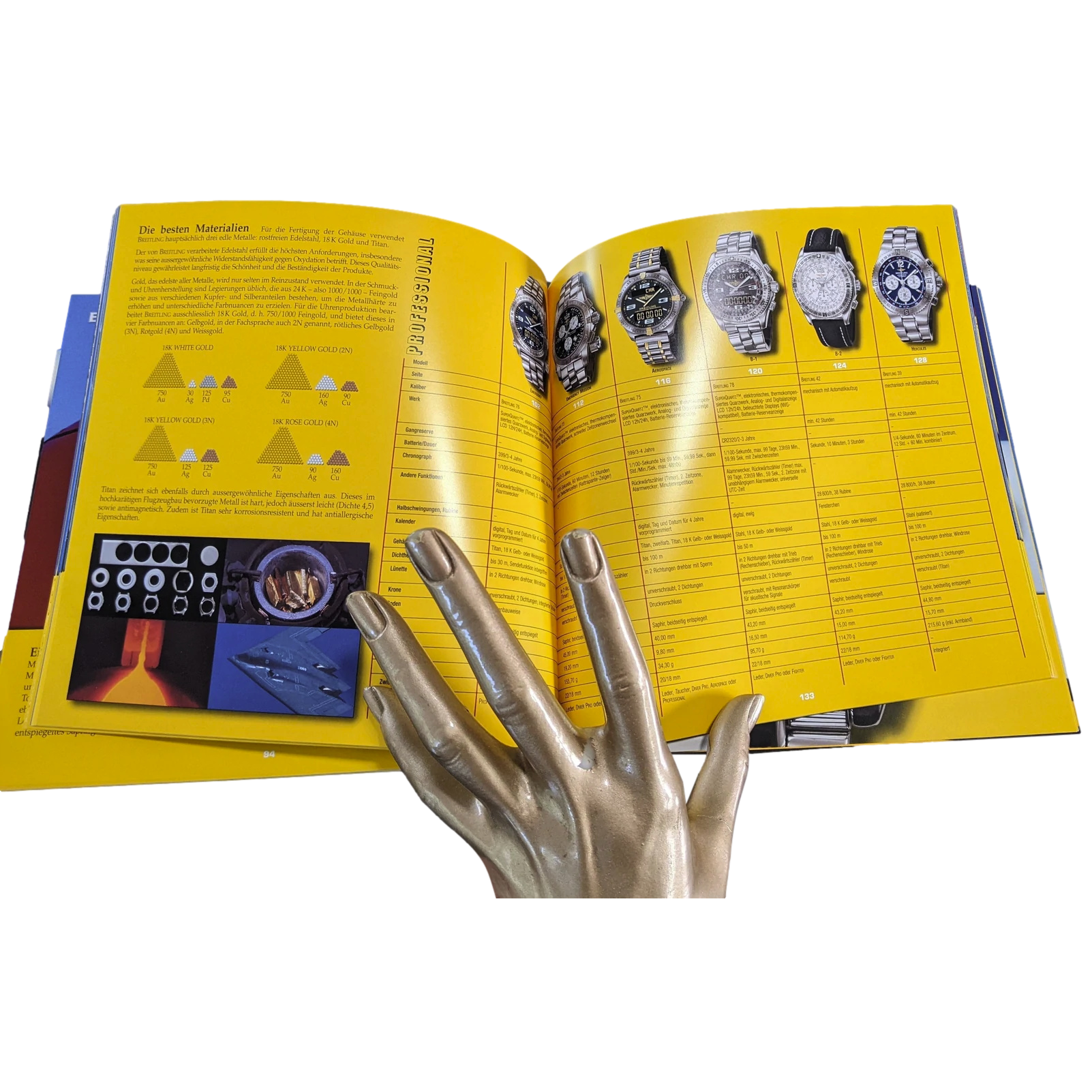 Breitling 1884 2002/2003 "1301" Chronolog 03 Catalogue for Professional Watches Resellers with Prices