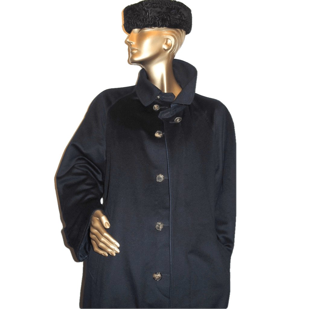 Brioni Men's Navy 100% Cashmere/100% Silk REVERSIBLE Coat Sz48, Pur Luxe! - poupishop