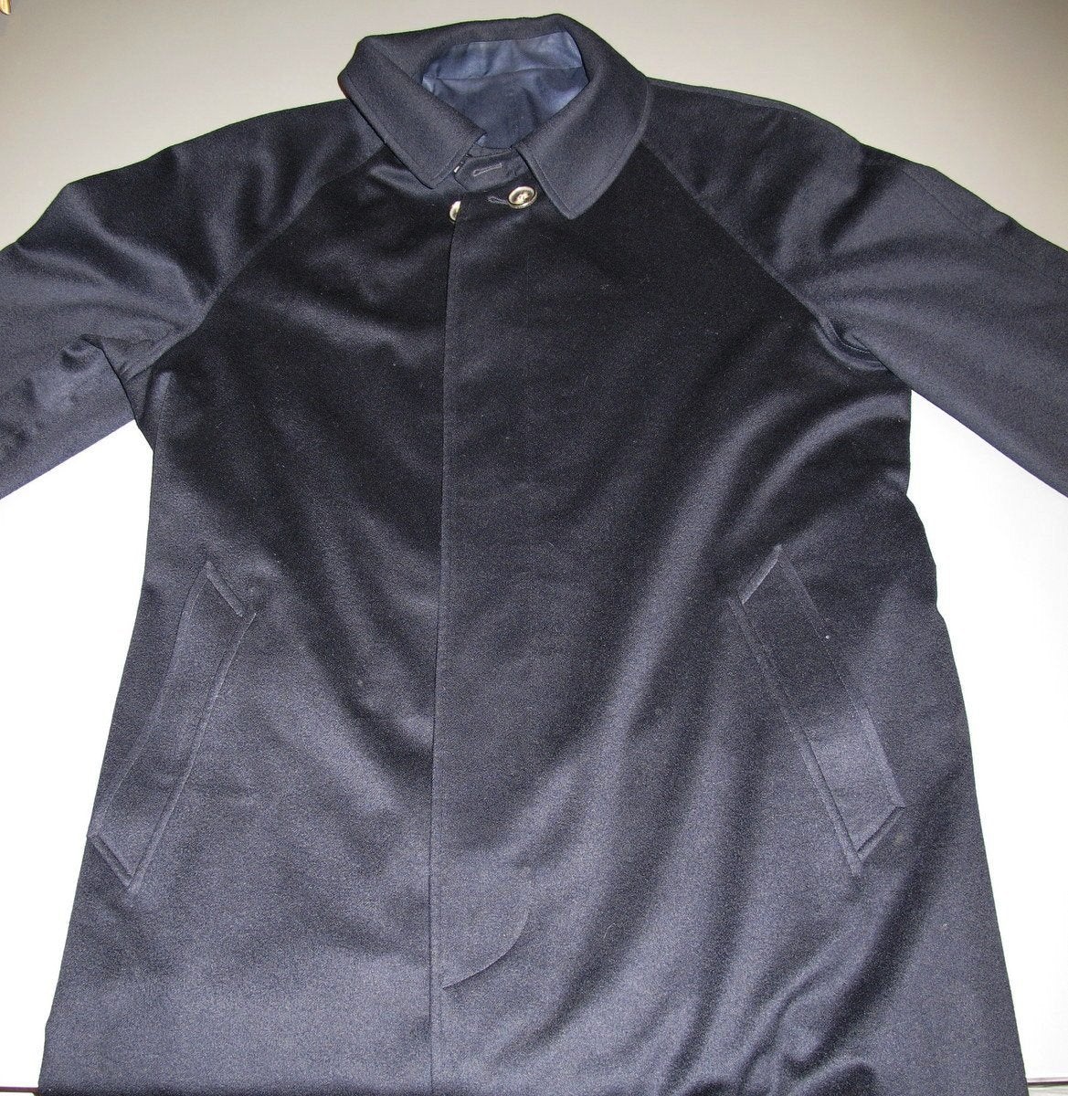 Brioni Men's Navy 100% Cashmere/100% Silk REVERSIBLE Coat Sz48, Pur Luxe! - poupishop