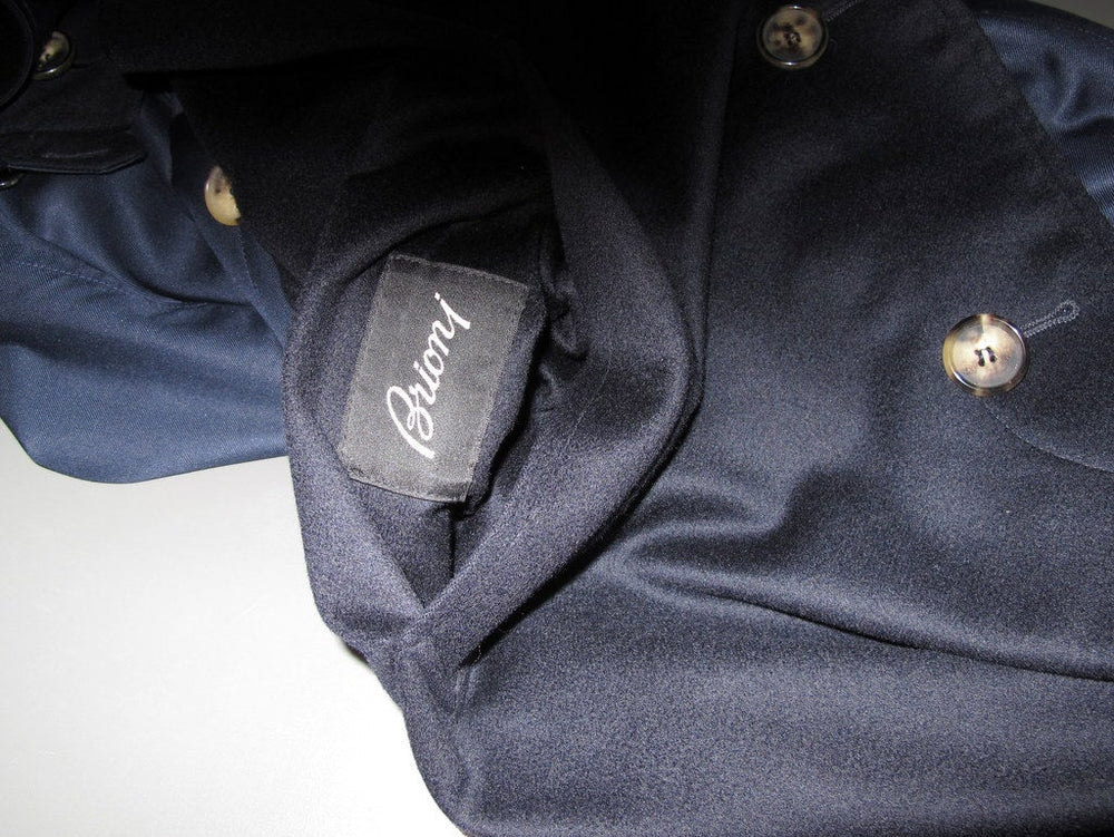 Brioni Men's Navy 100% Cashmere/100% Silk REVERSIBLE Coat, Pur Luxe! |  poupishop