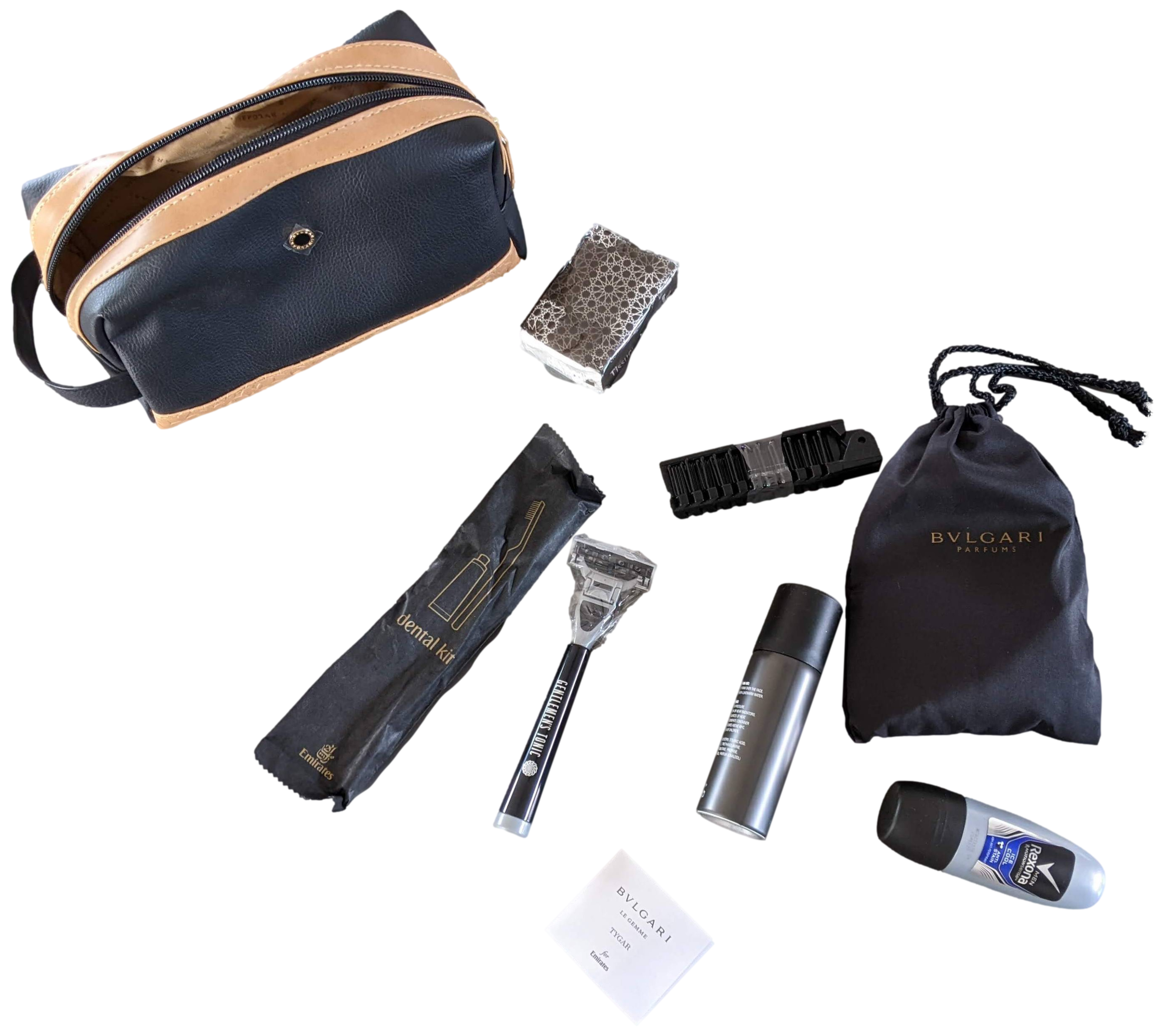 Bulgari for Emirates Zipped Cosmetic Kit Clutch Pochette Bag for VIP First Class only