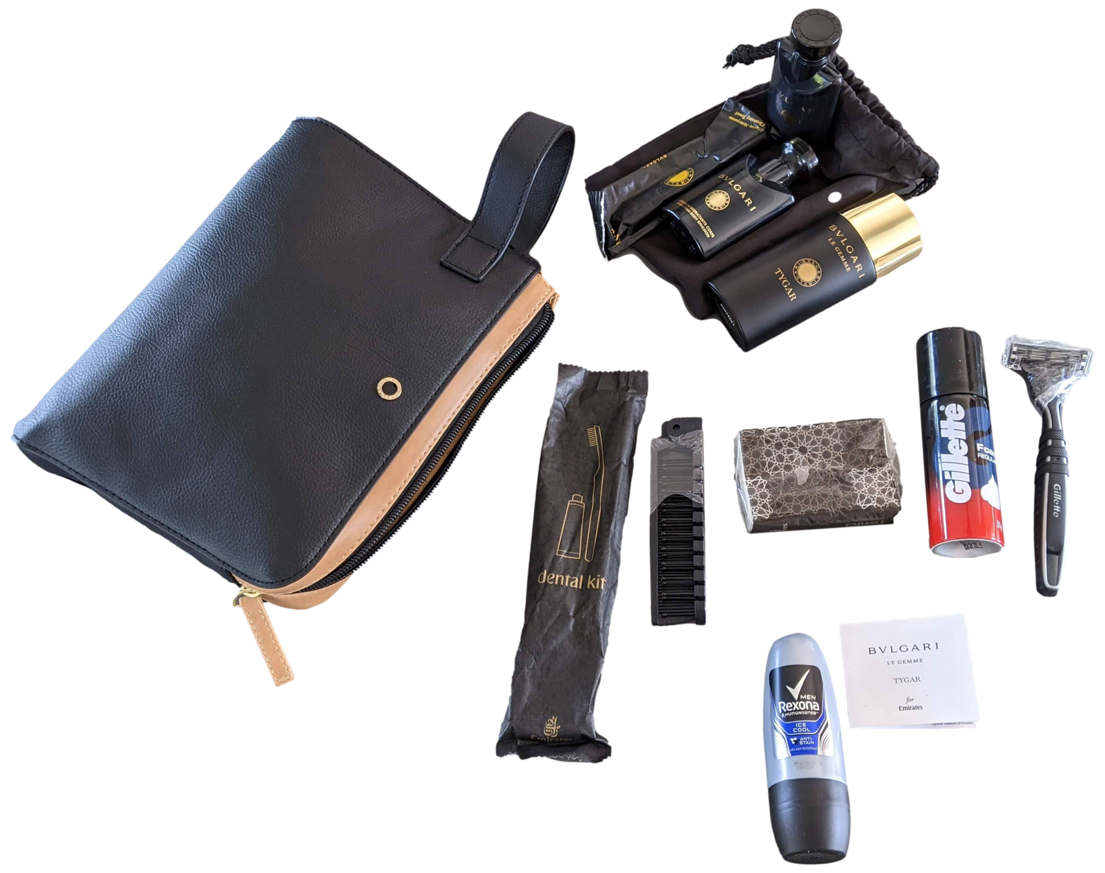 Bulgari for Emirates Zipped Cosmetic Kit Clutch Pochette Bag for