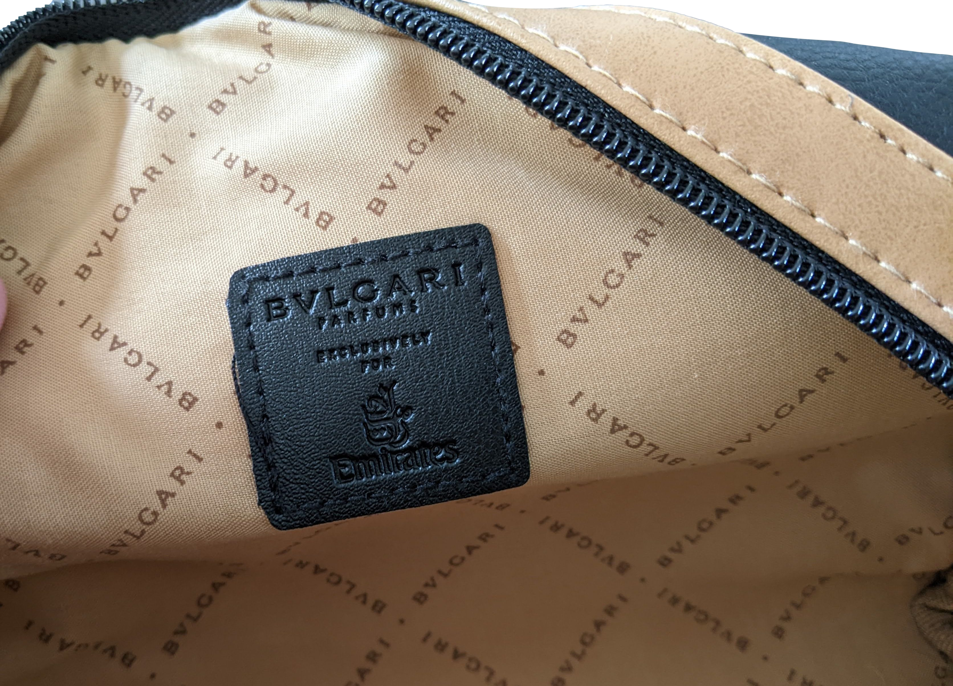 Bulgari for Emirates Zipped Cosmetic Kit Clutch Pochette Bag for VIP First Class only