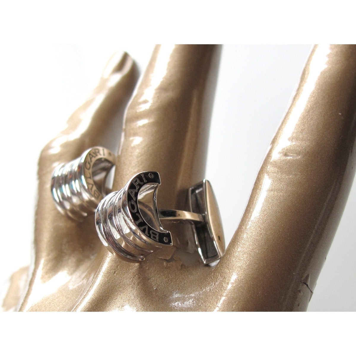 Bulgari Sterling Silver B. ZERO1 Cufflinks, NIB! - poupishop