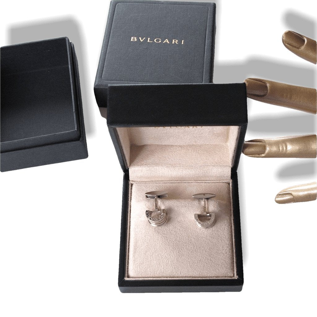Bulgari Sterling Silver B. ZERO1 Cufflinks, NIB! - poupishop