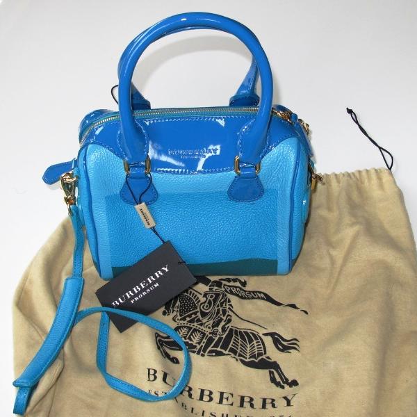 Burberry 2015 Blue Hand Painted Mini Bee Bag TPM, New! - poupishop