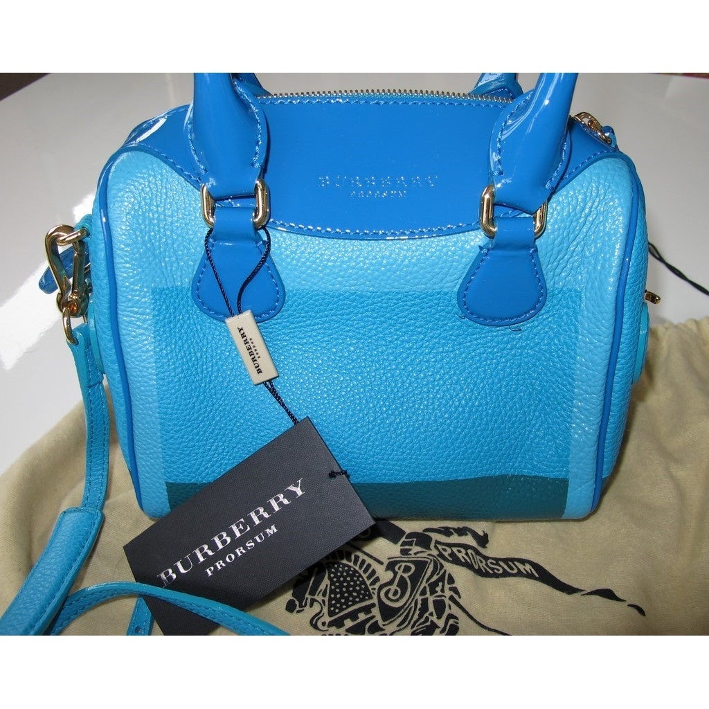 Burberry 2015 Blue Hand Painted Mini Bee Bag TPM, New! - poupishop