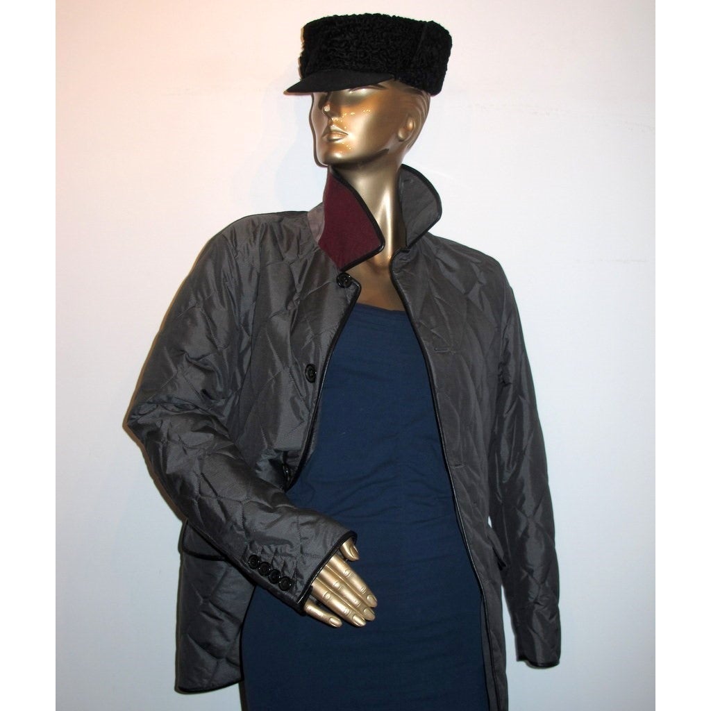 Burberry Men Leather & Quilted Jacket Prince de Galle Bnew, Sz48, NWT - poupishop