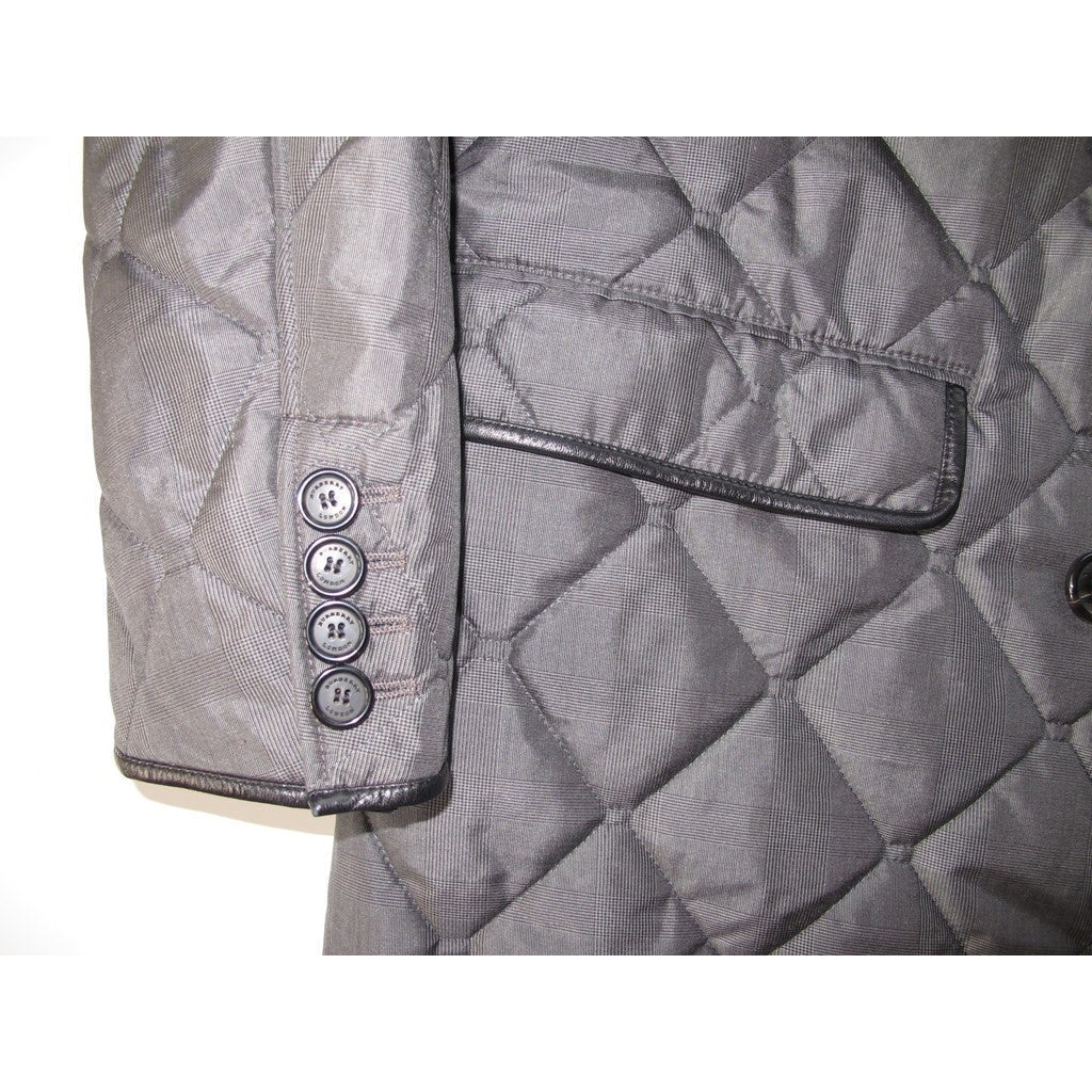 Burberry Men Leather & Quilted Jacket Prince de Galle Bnew, Sz48, NWT - poupishop