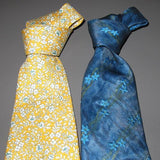 Cacharel Vintage Lot of 2 Silk Flower Ties - poupishop
