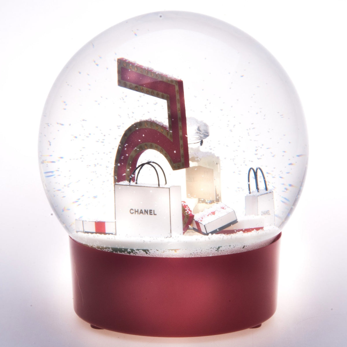Chanel 5 Gigantic USB Rechargeable Snowball Globe, NIB! - poupishop