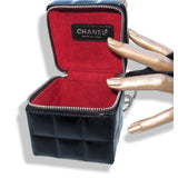 Chanel Black Patent Cube Evening Wristlet Bag, Mint! - poupishop