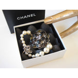 Chanel Camelia Poured Glass and Pearls Gripoix Bracelet, NIB! - poupishop