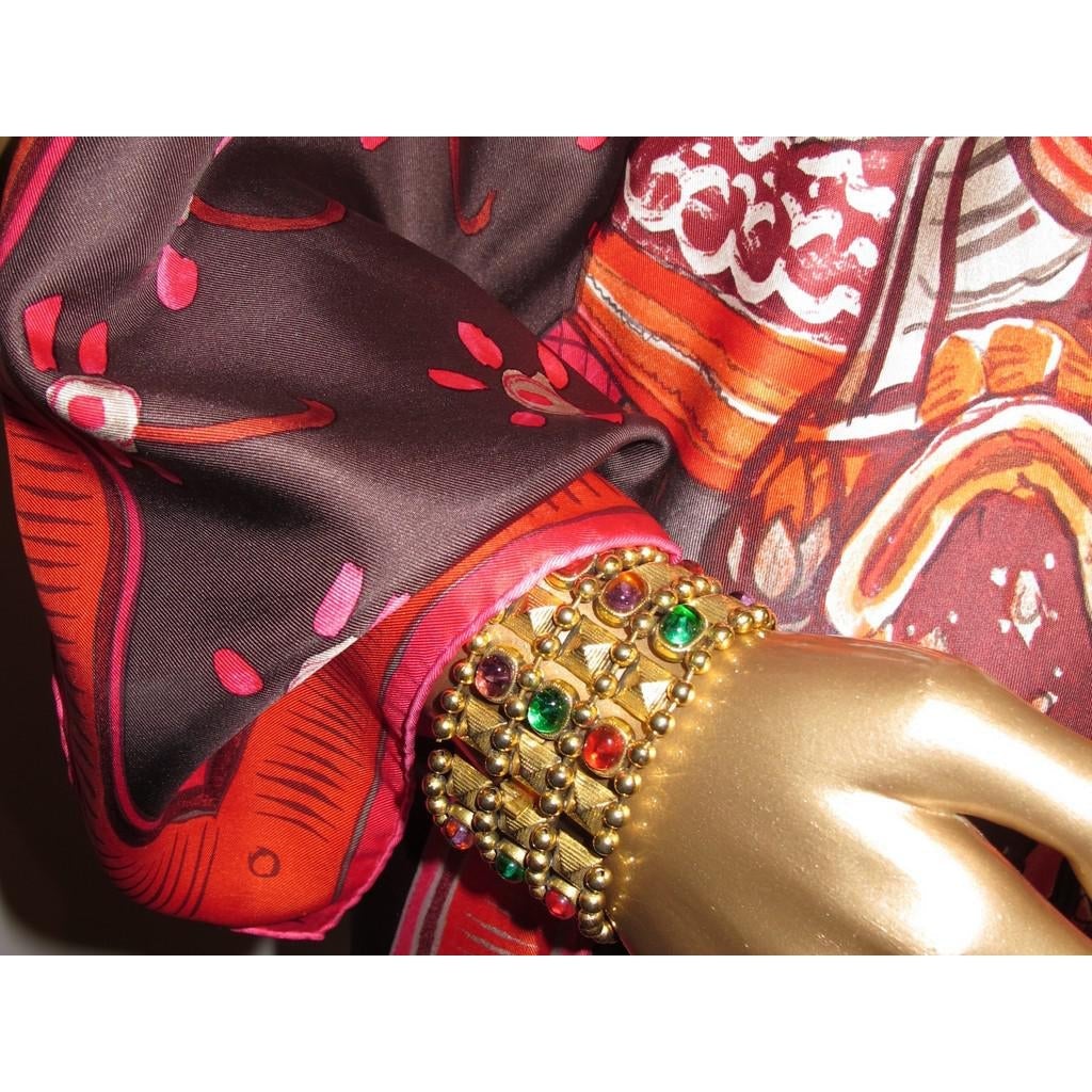 Chanel Dated 1985 Ancient Poured Glass Gripoix Bracelet - poupishop