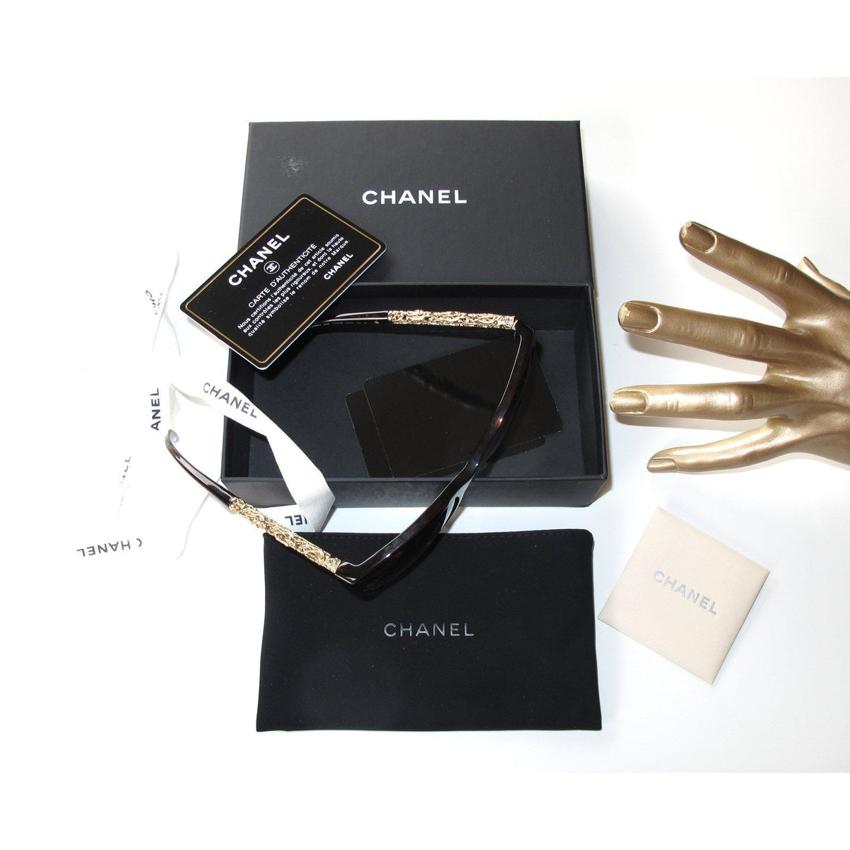 Chanel Filigreed Frames 3 Symbols Women Sunglasses in Cases, NIB! - poupishop