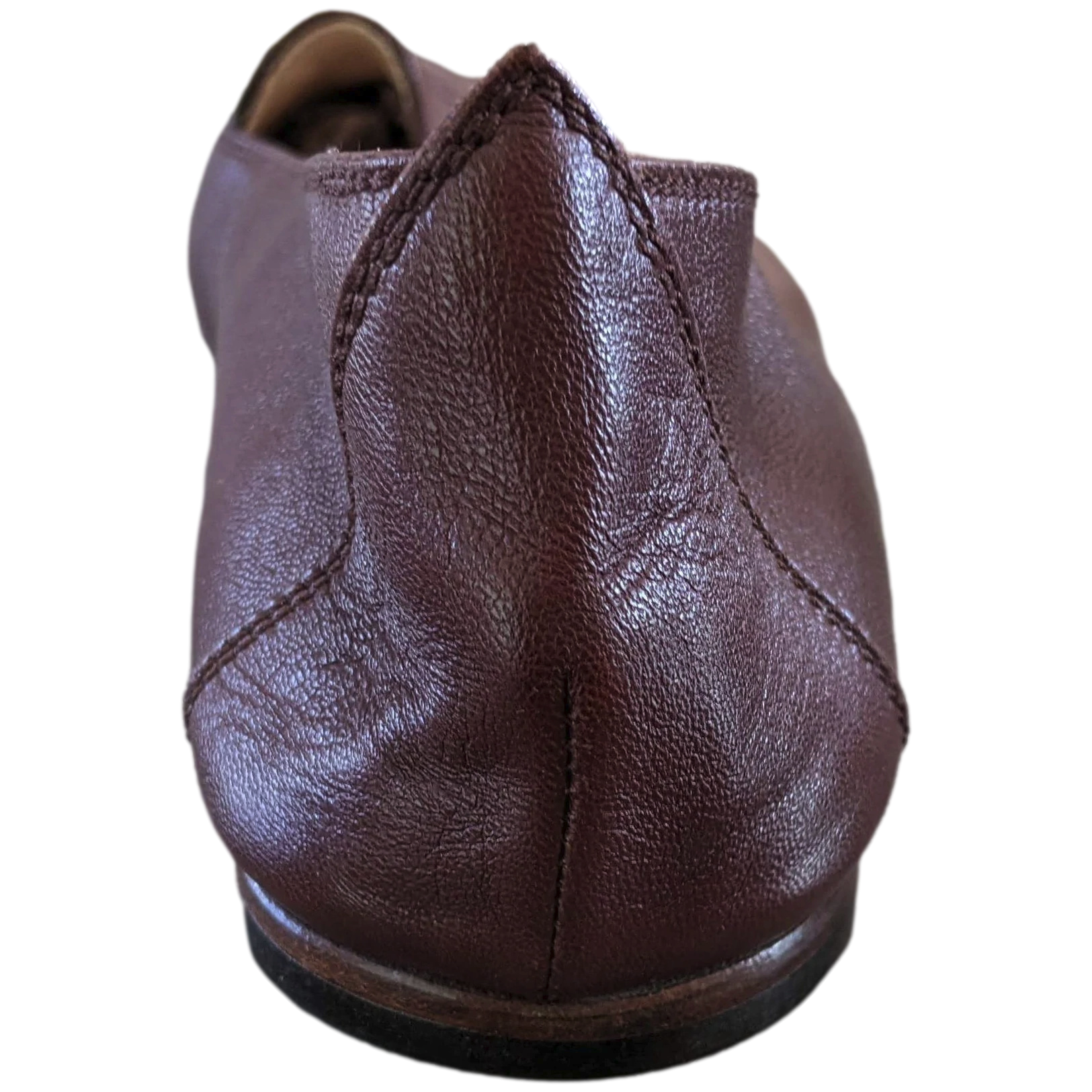 Chanel 1990s Chocolat Kid Ballet Flat Pumps Ballerines en Chevreaux Xtra Soft Sz 38.5