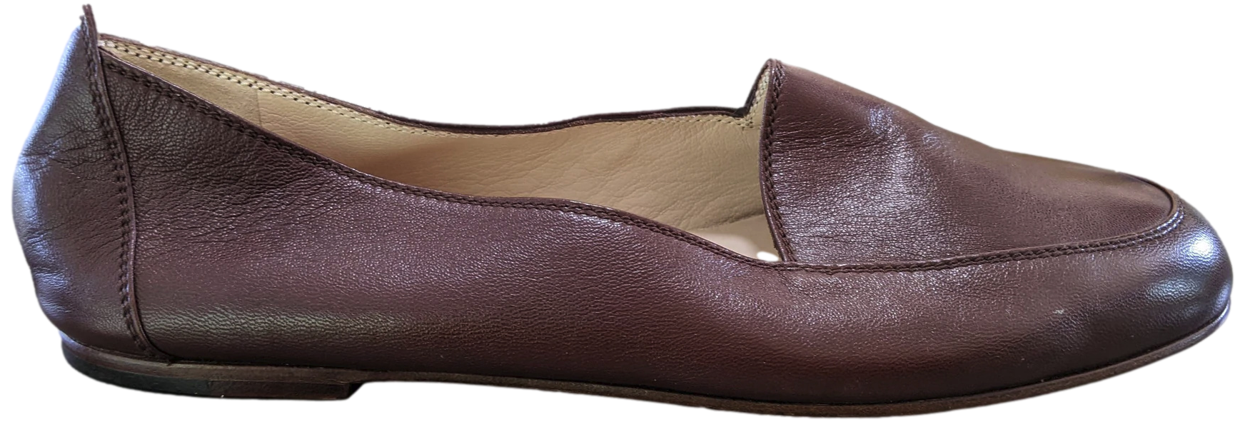 Chanel 1990s Chocolat Kid Ballet Flat Pumps Ballerines en Chevreaux Xtra Soft Sz 38.5