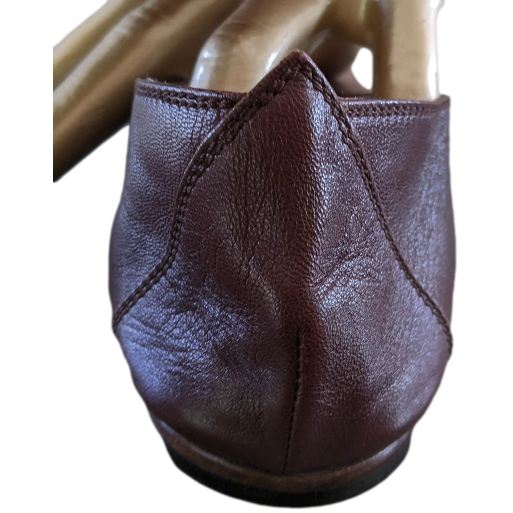 Chanel 1990s Chocolat Kid Ballet Flat Pumps Ballerines en Chevreaux Xtra Soft Sz 38.5