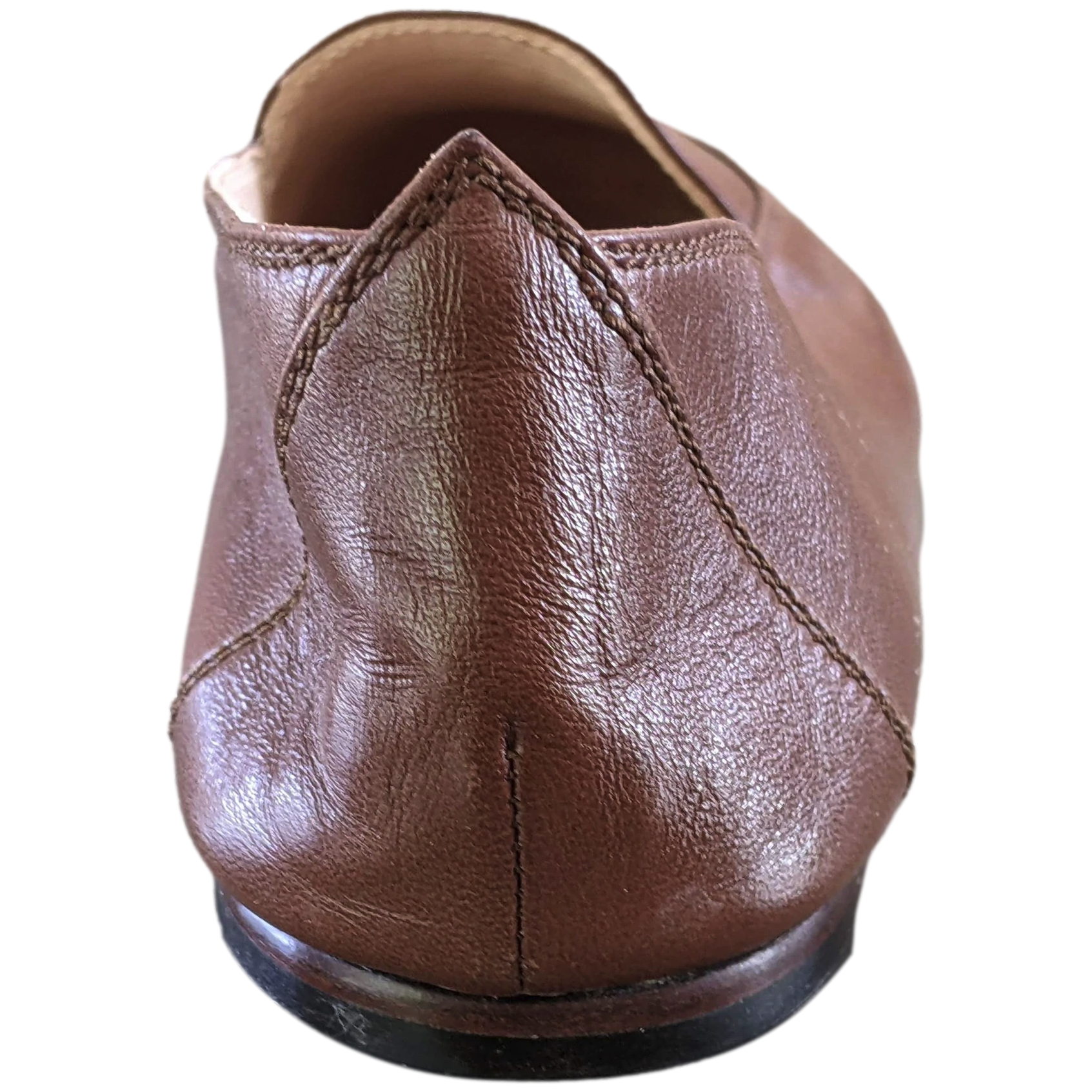 Chanel 1990s Marron Kid Ballet Flat Pumps Ballerines en Chevreaux Xtra Soft Sz 38.5