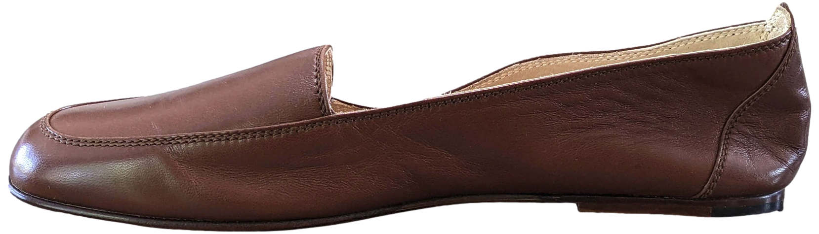 Chanel 1990s Marron Kid Ballet Flat Pumps Ballerines en Chevreaux Xtra Soft Sz 38.5