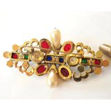 Chanel Haute Couture Dated 1984 Important Poured Glass Gripoix Brooch, Rare! - poupishop