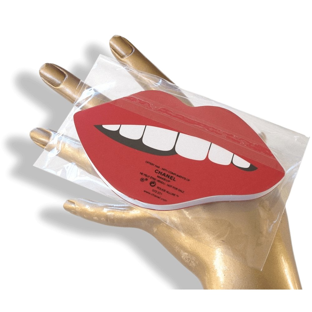 Chanel Huge Red Lips Vip Block of Post-It, New! - poupishop