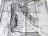 Chanel Noir/Blanc/Gris 31 RUE CAMBON Twill Silk Scarf 90cmcm, NIB! - poupishop