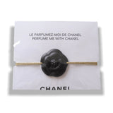 Chanel "Perfume me with Chanel" Black Camelia Bracelet, New! - poupishop