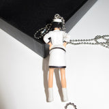 Chanel White Resine Coco Figurine Collector Bag Charm Pendant Sautoir, New! - poupishop