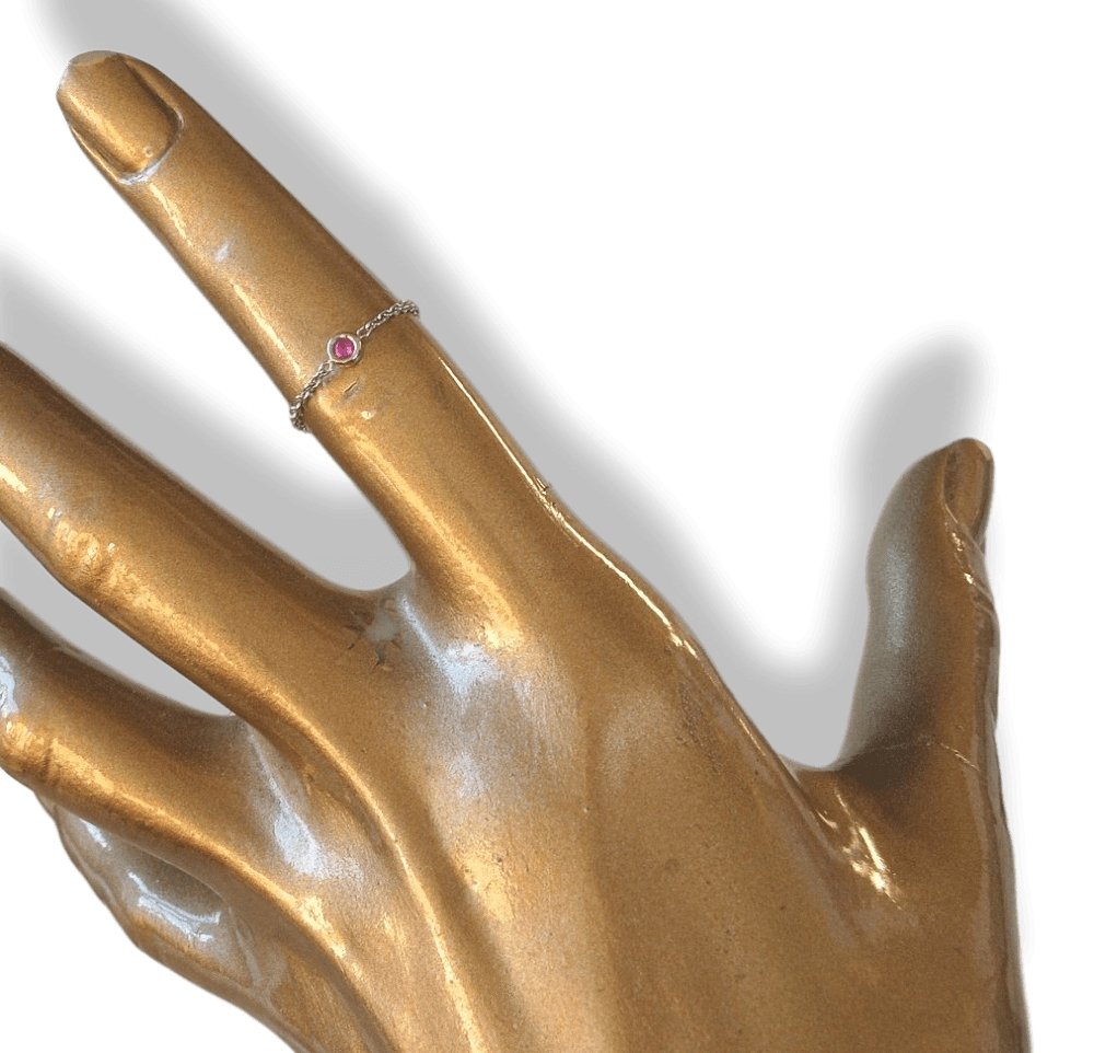 Christian Dior 2006 Limited Edt Victoire de Castellane White Gold Pink Saphire Mimioui Ring Sz53, New with Paper! - poupishop