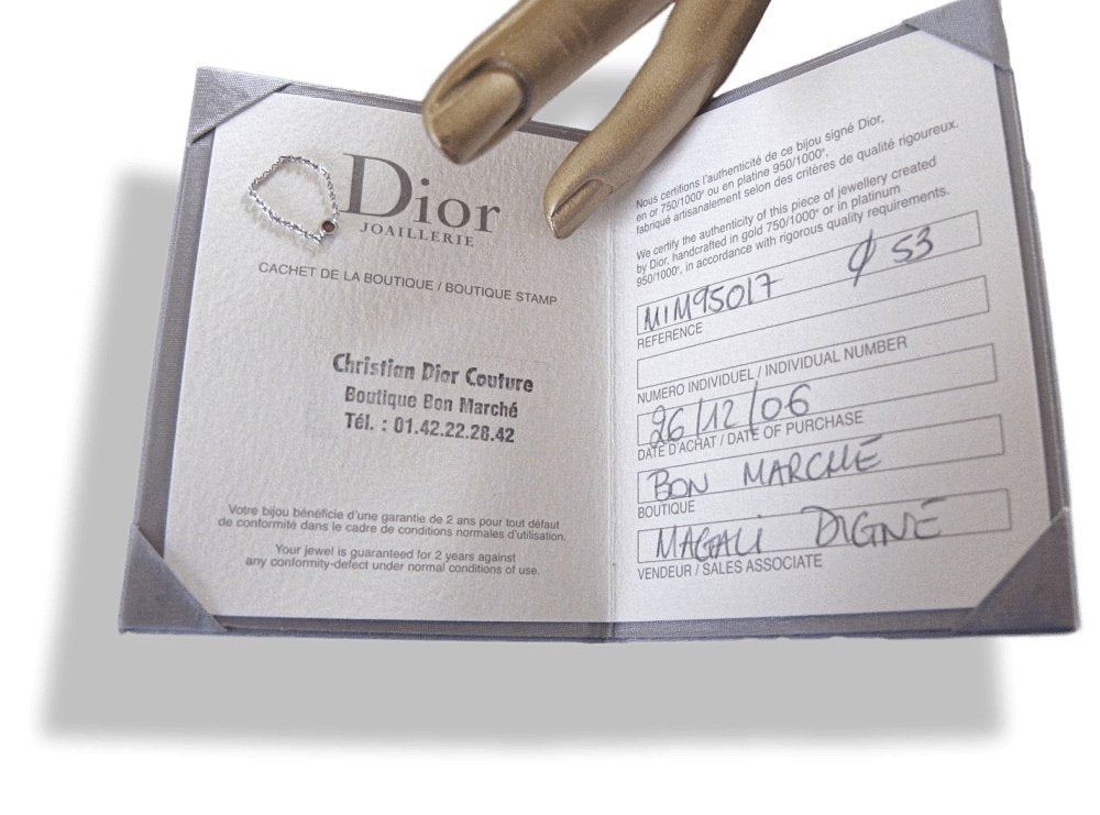 Christian Dior 2006 Limited Edt Victoire de Castellane White Gold Pink Saphire Mimioui Ring Sz53, New with Paper! - poupishop