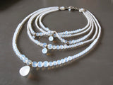 Christian Dior Boutique Opalescent Poured Glass Victorian Necklace - poupishop
